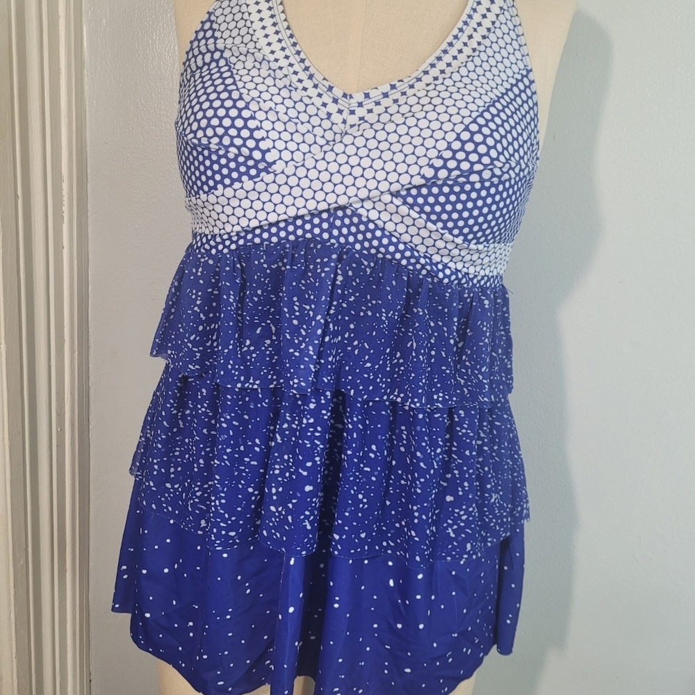 Swim cover-up. Size L. Bm. Color Blue and light blue.